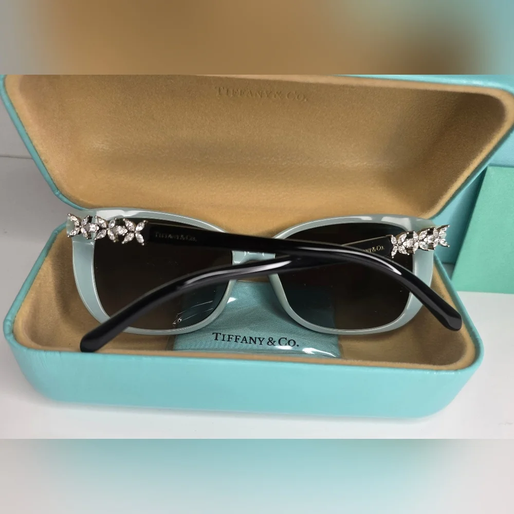 Tiffany & Co. Black and Blue TF4090B Crystal Sunglasses - Picture 5 of 11